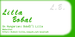 lilla bobal business card